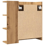 Bathroom Mirror Cabinet Artisan Oak 62.5x20.5x64 cm Engineered Wood 856178