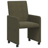 Dining Chairs with Wheels 2 pcs Army green 57 x 66 x 94 cm 42017828