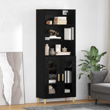 Highboard Black Oak 69.5 x 32.5 x 180 cm Engineered Wood 3416260