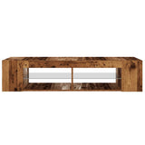 TV Cabinet with LED Lights Old Wood 135x39x30 cm Engineered Wood 856323