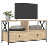 TV Cabinet Sonoma Oak 90x33x45 cm Engineered Wood&Iron 831794