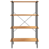 4-Tier Shelving Unit Black and Oak 80x40x130 cm 336344