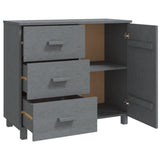 Sideboard HAMAR Dark Grey 90x40x80 cm Solid Pinewood 340430