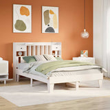 Bed Frame without Mattress White 140x200 cm Solid Wood Pine 3308844