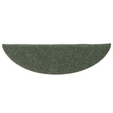 Stair Mats Self-adhesive 15 pcs 56x17x3 cm Green Half Round 322358