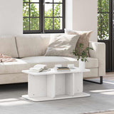 Coffee Table White 80 x 39.5 x 33.5 cm Solid pine wood 873521