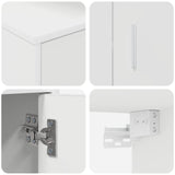 TV Cabinet Set Wall-mounted 4 pcs White Engineered wood 3397896