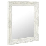 Wall Mirror Baroque Style 50x60 cm White 320316