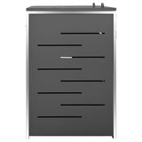 Double Wheelie Bin Shed 138x77.5x115 cm Stainless Steel 149555