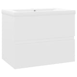 Sink Cabinet with Built-in Basin White Engineered Wood 3071540