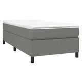 Box Spring Bed Frame Dark Grey Single Fabric 3121197