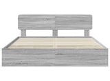 Bed Frame with Drawer Grey Sonoma 140 x 200 cm Engineered Wood 3412183