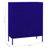 Storage Cabinet Navy Blue 80x35x101.5 cm Steel 336154