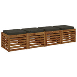 4-Piece Seat Cushions VUGHT 4 pcs 100% Polyester Anthracite 946276