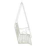 Swing Bench Steel 115 x 61 x 63 cm Antique White 42038692