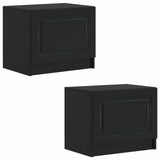 TV Cabinet Black Engineered Wood 897776