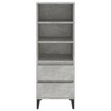 Highboard Concrete Grey 40x36x110 cm Engineered Wood 821248