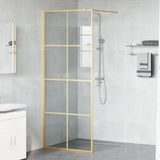 Walk-in Shower Wall Gold 80 x 195 cm Tempered Glass 42022057