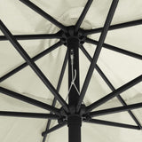 Garden Parasol Sand White Polyester, Metal Large 47378