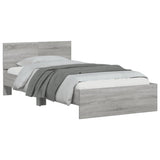 Bed Frame without Mattress with Headboard Grey Sonoma 100x200 cm 838622