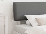 Bed Frame with Upholstered Headboard Light Grey 80 x 200 cm 877313