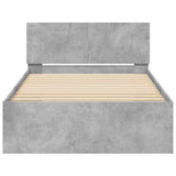 Bed Frame without Mattress with LED Lights Concrete Grey 100x200 cm 838802