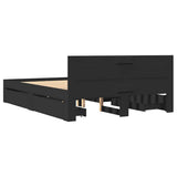 Bed Frame with Headboard without Mattress Black 140x200 cm 3295563
