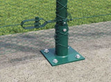 Hexagonal Fence with Concrete Base 50 x 1.2 m PVC-Coated Steel 3353556