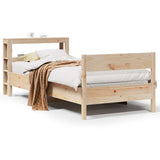 Bed Frame without Mattress 75x190 cm Small Single Solid Wood Pine 3306210