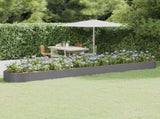 Garden Raised Bed Galvanised Steel 544x100x36 cm Grey 319014