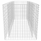 Gabion Raised Bed Steel 180x90x100 cm Silver 142366