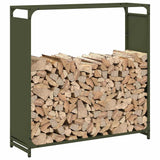 Firewood Rack Olive Green 90x28x90 cm Cold-rolled steel 864218