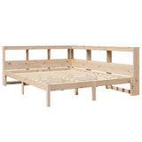Bookcase Bed without Mattress 160x200 cm Solid Wood Pine 3324311
