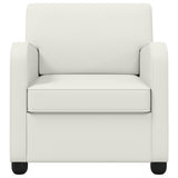 Armchair White Faux Leather 42043434