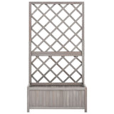 Planter Grey Solid firwood 70 x 30 x 135 cm Planters Planter 316490
