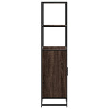 Highboard Brown Oak 68x35x139 cm Engineered Wood and Metal 849053