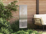 Garden Privacy Screen Floral Silver 32 x 140 cm Stainless steel 876228