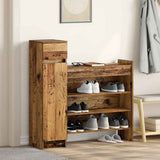 Shoe Cabinet 100.5 x 28 x 100 cm Engineered Wood Old Wood 871386