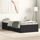 Bed Frame without Mattress Black 90x190 cm Single 3203839