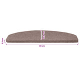 Self-adhesive Stair Mats 15 pcs Beige 80 x 24.5 x 3.5 cm 42038664