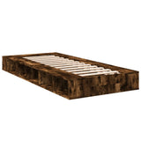Bed Frame without Mattress Smoked Oak 75x190 cm Small Single 3280535