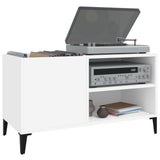 Record Cabinet White 84.5x38x48 cm Engineered Wood 831949