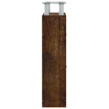 Shoe Cabinet Smoked Oak 63x24x104 cm Engineered Wood 342567