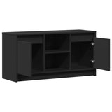 TV Cabinet with LED Black 100x34x50 cm Engineered Wood 852188
