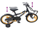 Kids Bike 12 Inches for 2-4 Years Old Orange Black 42009414