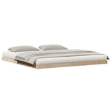 Floor Bed Frame Natural 200 x 220 cm Solid Pine Wood 869758