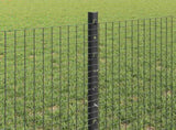 Welded Wire Fence with Post 10 x 0.6 m PVC-Coated Steel Grey 3336555