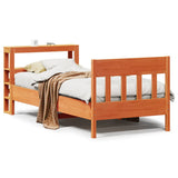 Bed Frame without Mattress Wax Brown 90x200 cm Solid Wood Pine 3306275