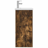 Bathroom Vanity with Sink Smoked Oak 42 x 40 x 84.5 cm 890676