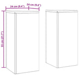 Plant Stand 2 pcs Olive green 24 x 24 x 55 cm Steel 865816